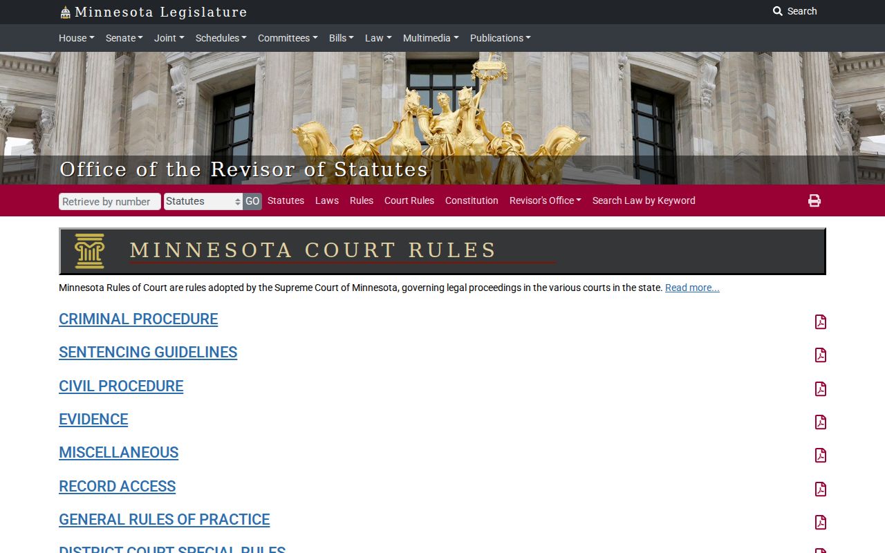 Pipestone County criminal court docket Minnesota rules source