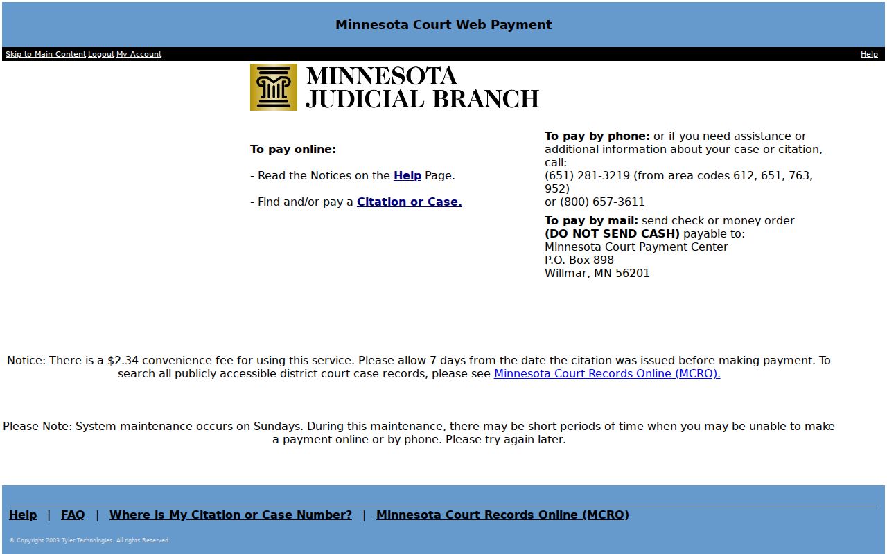 Edgerton court docket official citation payment route
