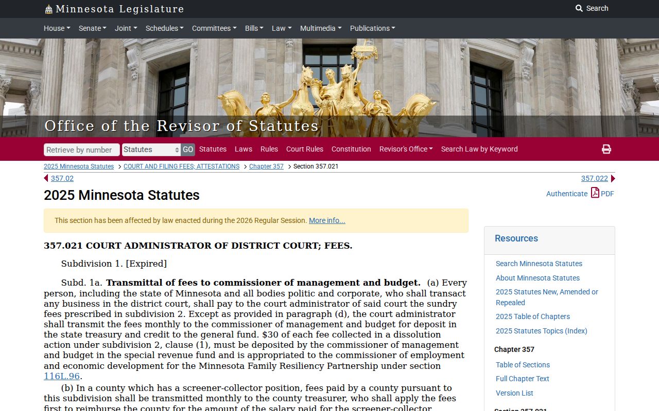 Pipestone court docket court-fee law reference