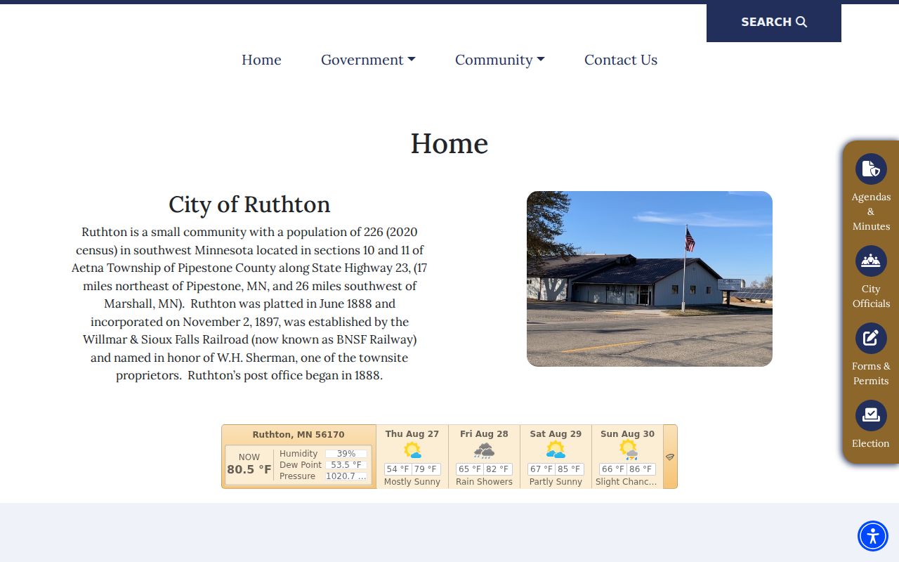 Ruthton court docket City of Ruthton civic records source